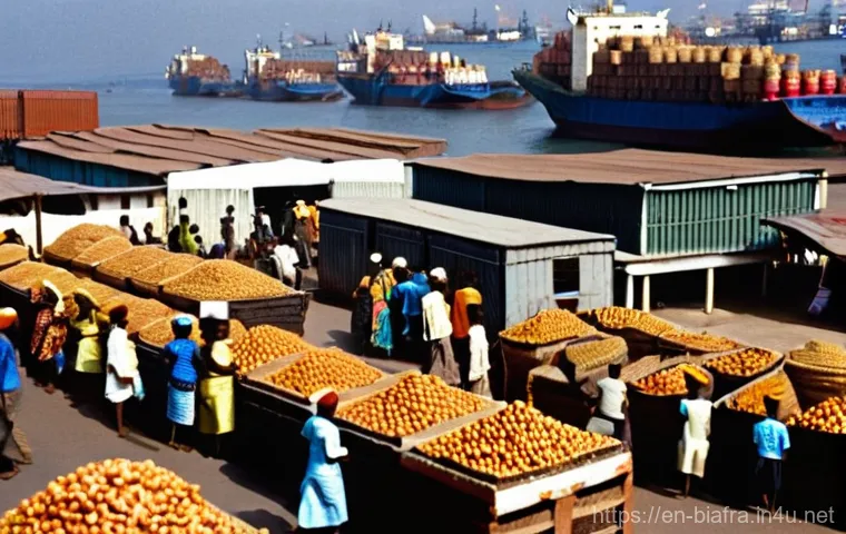비아프라 전쟁과 나이지리아의 경제적 붕괴 - Image Prompt 1: Pre-War Nigerian Economic Vibrancy (Late 1960s)**