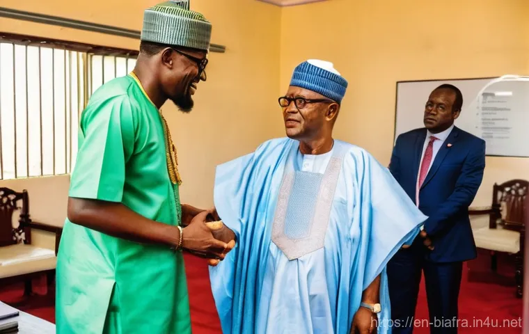 비아프라 독립운동과 나이지리아 헌법 - **Prompt:** A vibrant, diverse group of Nigerians, representing various ethnic groups and ages (all ...