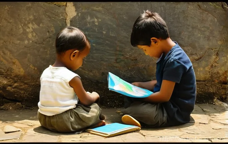 비아프라 전쟁의 인류학적 연구 - **Prompt 2: Ingenuity and Adaptation in Daily Life**
    "A bustling scene illustrating the ingenuit...